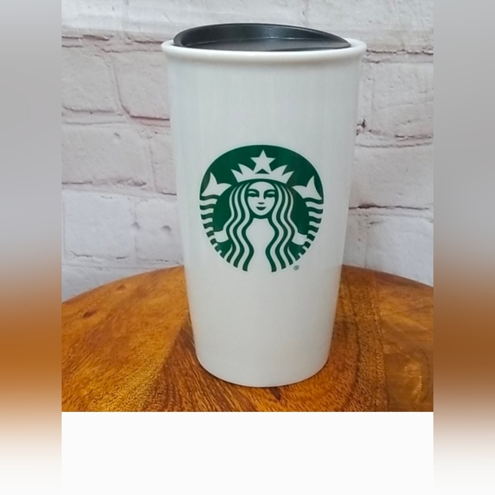 Starbucks Porcelain Logo Travel Mug 12oz NWOT